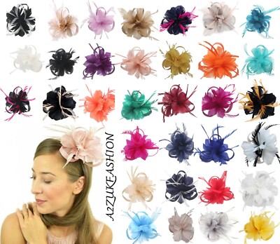 Fascinator Verde Scuro Con Fascia E Clip Con Piume Di Fiori Per Matrimoni, Gare, Cappello Ascot Reale - Italia - Foto 10