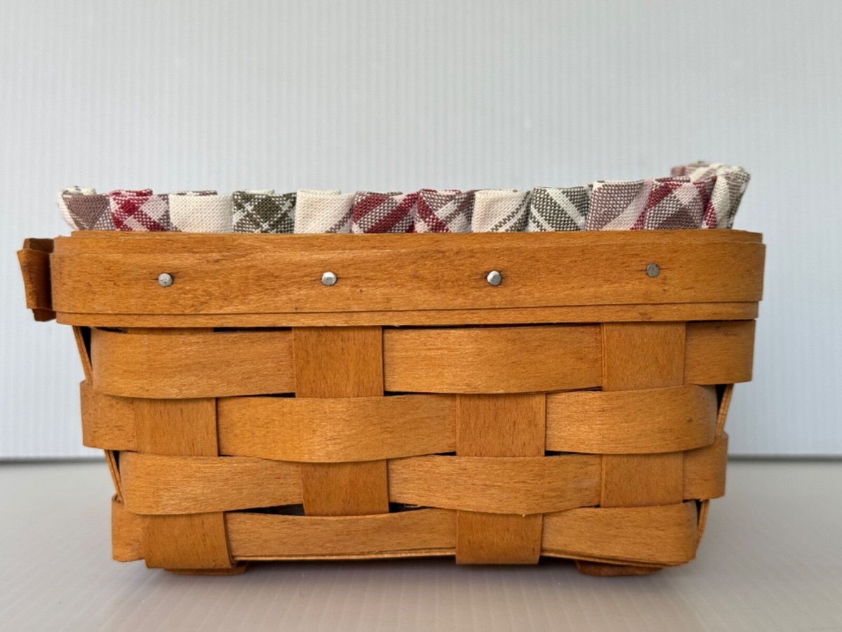 Longaberger Small Berry Basket 11304 with Protector & Liner Market