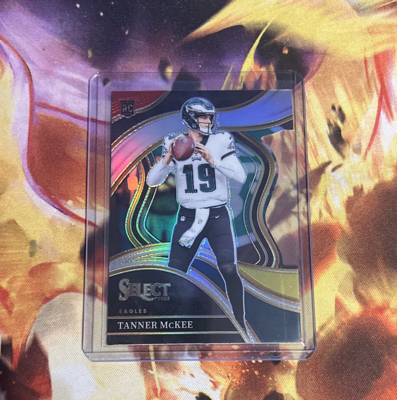 2023 Panini Select Club Level Prizm Tanner McKee Rookie Red/Yellow Die-Cut Prizm