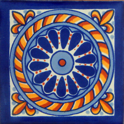 50  Mexican Talavera tiles 4x4 Decorative Folk Art Handmade C263
