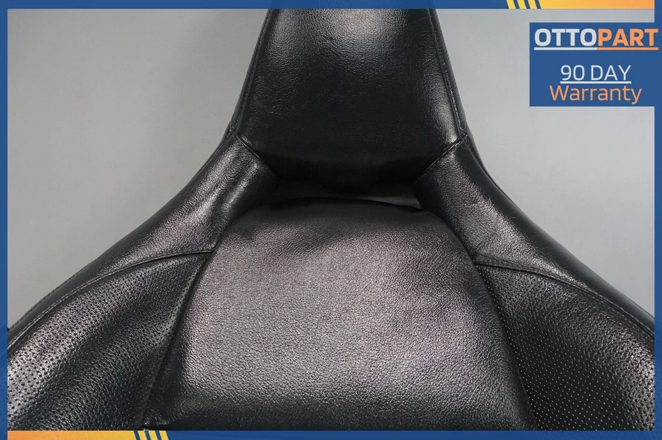 Tesla Model S 2012-2016 asiento delantero derecho respaldo cojín superior cuero negro Foto 4 de 4