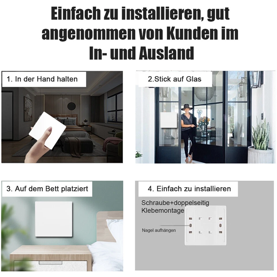 Funkschalter System batterielos KINETIC, Funk-Wand-schalter & Funk-Empfänger DHL - Bild 3 von 4