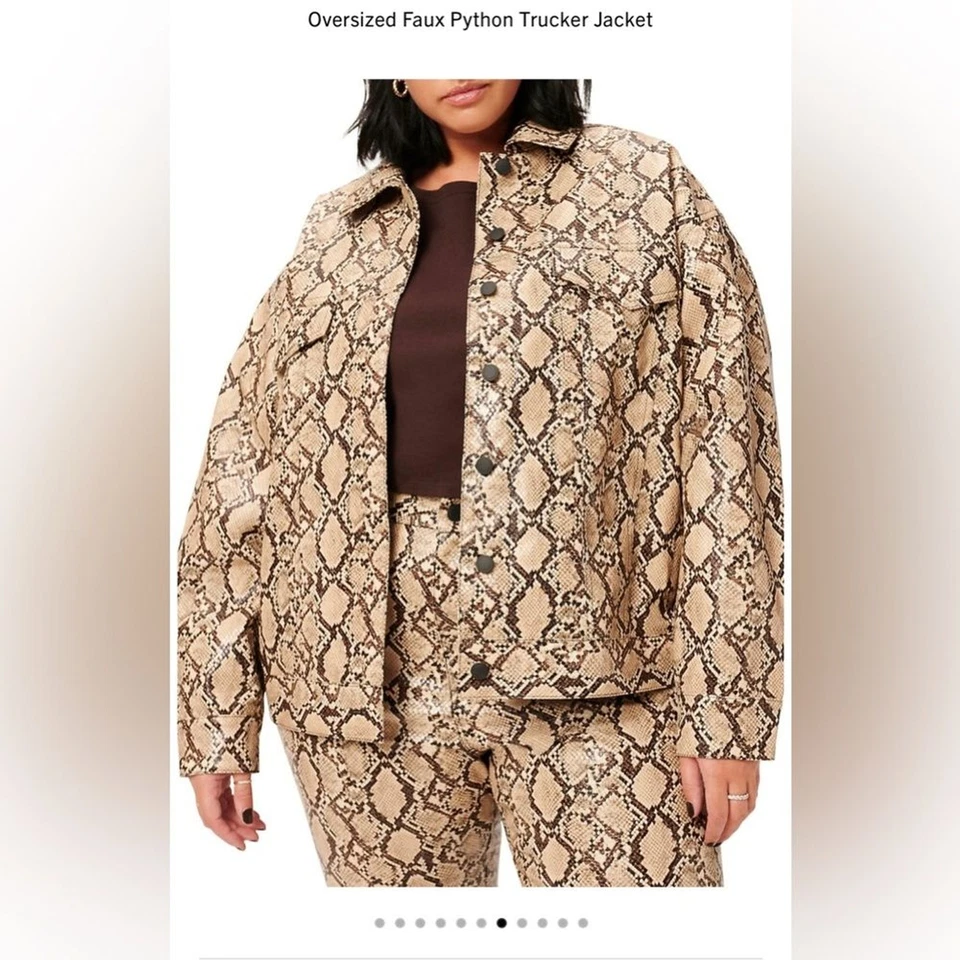 Good American Oversized snake print Jacket 6xl