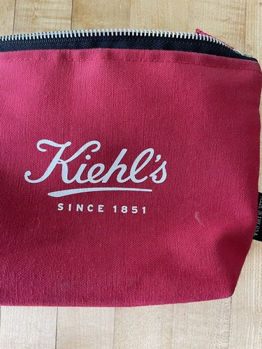 Kiehl's Limited Edition RED Canvas Cosmetic Bags -2 Bags-Lightly Used. - Picture 5 of 9