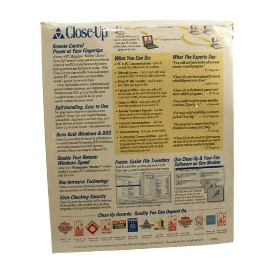 NORTON-LAMBERT CLOSE*UP Version 6 Remote Disk 3.5 - New Old Stock - Sealed - Image 2 of 4