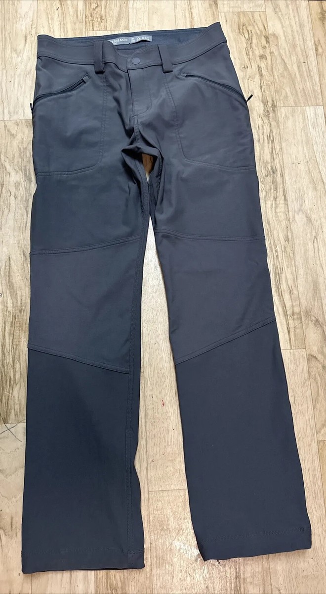 Icebreaker Merino Wool Blend Pants Grey Travel Work Hike Camp