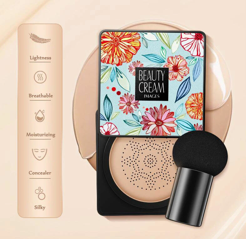 Image CC Makeup BB Cream Foundation Mushroom Air Cushion Concealer Moisturizing - Image 2 of 4