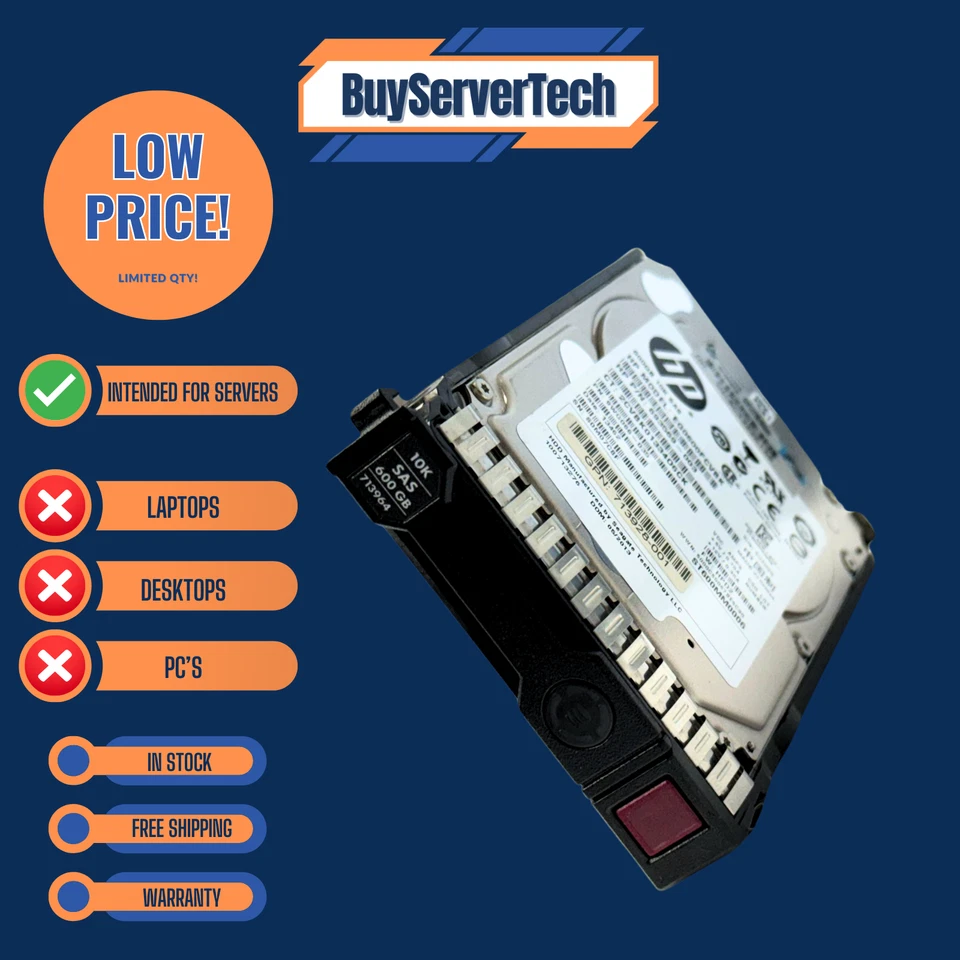 HP 652583-B21 600GB 10K 2.5" SAS 6G SFF HDD 653957-001 Smart Carrier G8 G9 G10 - Image 3 of 4