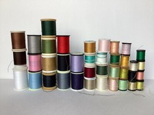 Vintage Spools Thread Lot 38 Wood Plastic Various Sizes Coates Clark Dual Duty
