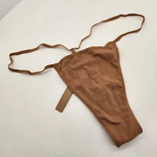 Skims string women's 4XL brown cotton Camel underwear pantie plus size thong new