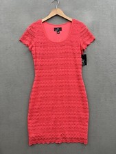 Ronni Nicole Dress Women's 6 Bodycon Coral Lace Stretch NWT