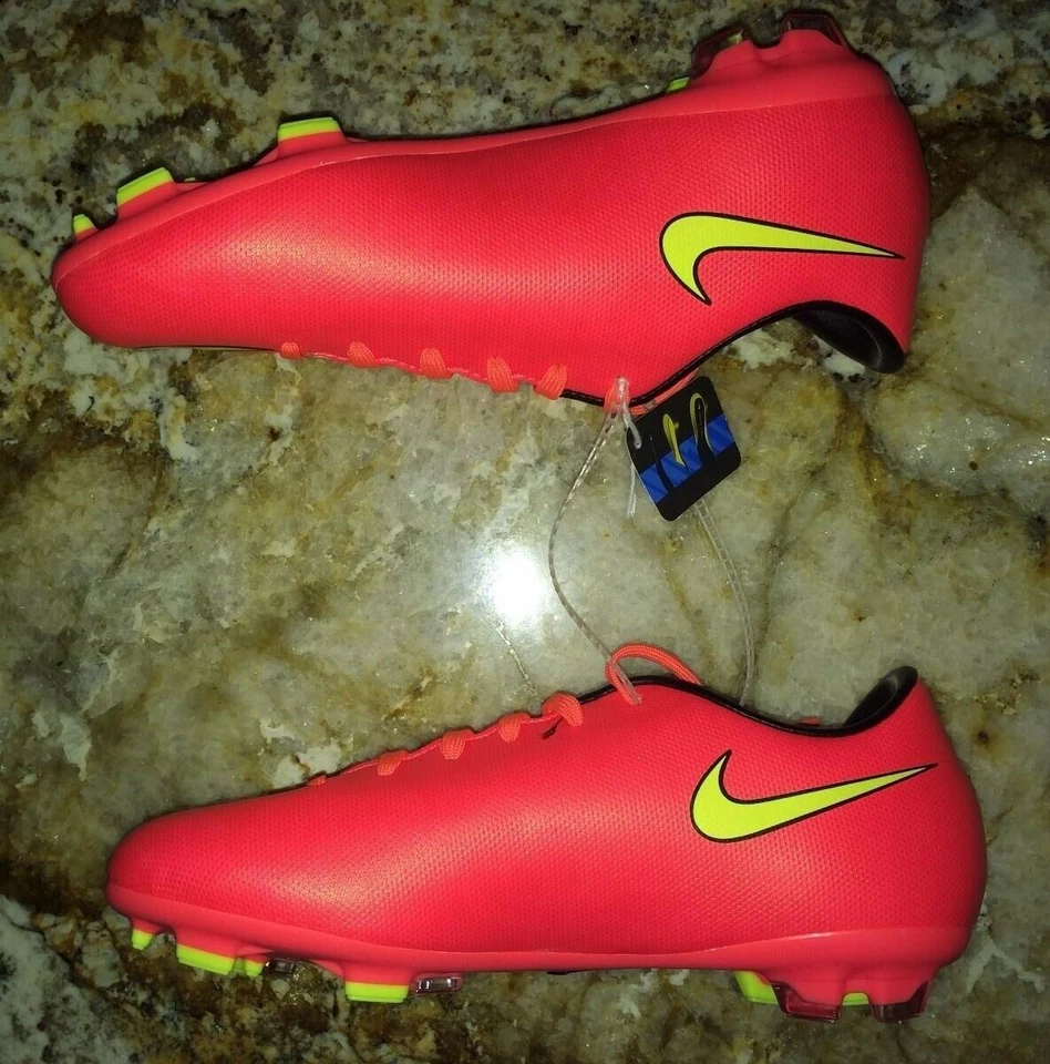 NIKE Mercurial Victory V FG Hyper Punch Orange Soccer Cleats NEW Youth Girls 2.5 - Image 3 of 4
