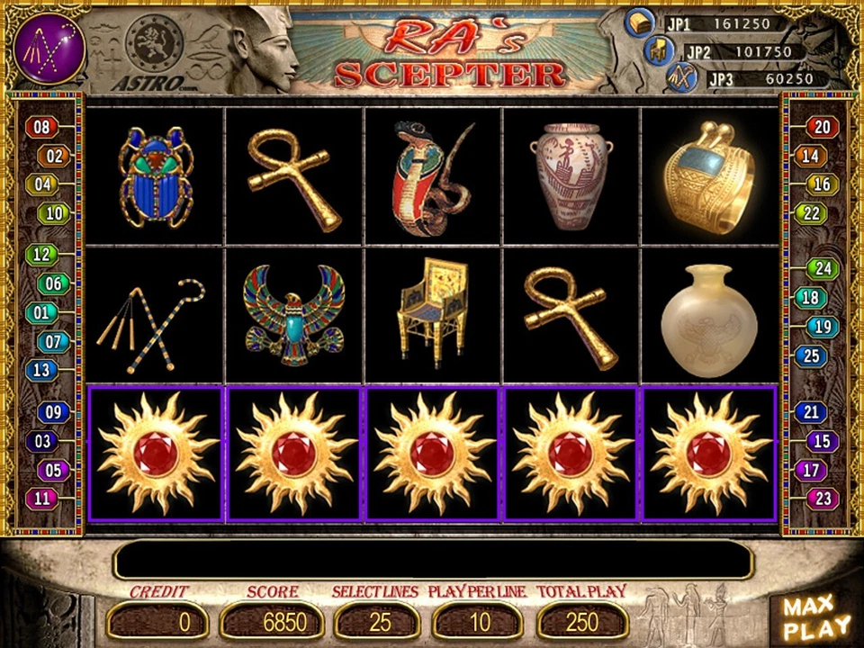 Ra's Scepter, Astro Corporation - Spitzenspiel mit 1 bis 500 Punkte Einsatz - Bild 2 von 4