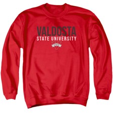 Valdosta State University Adult Crewneck Sweatshirt Stacked, Red, S-3XL