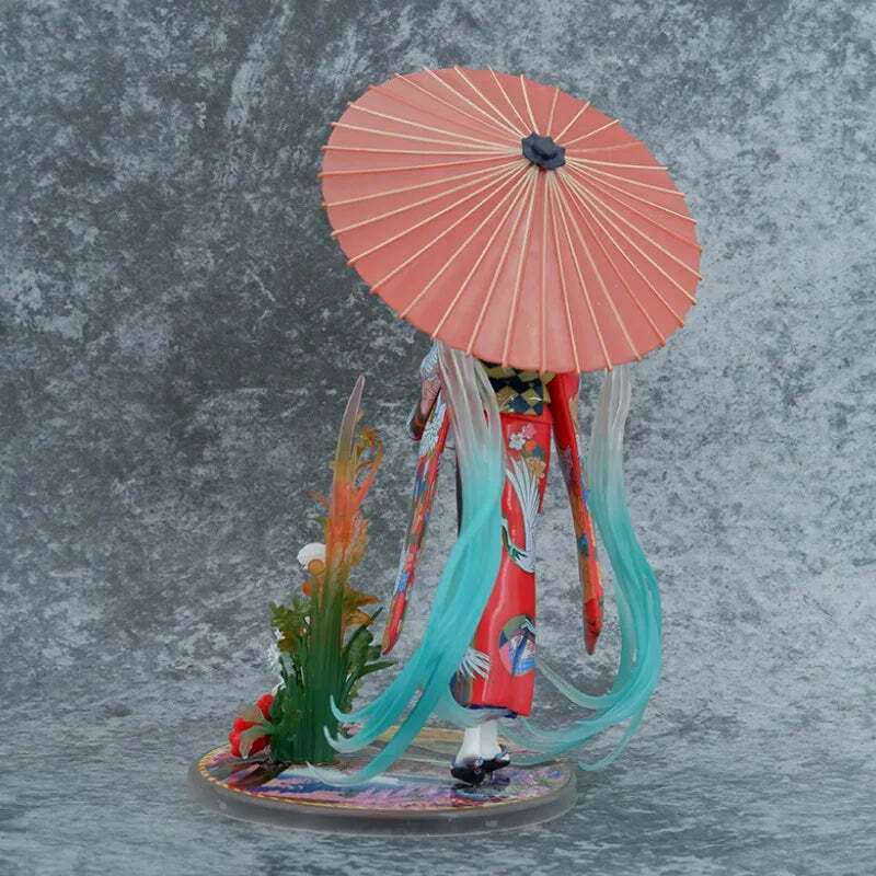 Boxed 22CM New Anime Hatsune Miku kimono Umbrella Beautiful girl series PVC Acti Falak Tayyeb
