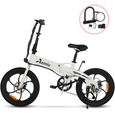 20'' E-Bike Electric Folding Bike Mountain Bicycle Fat Tire City Commuter Ebike