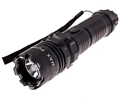 (3) Cheetah Stun Gun Tactical Flash Light 200 MV Delta Force Rechargeable Black