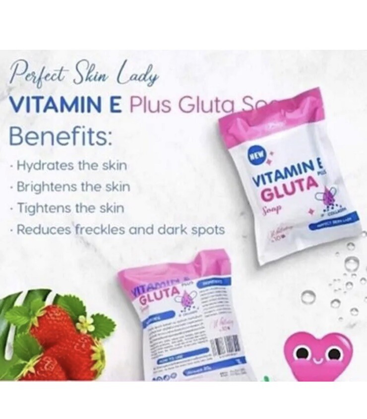3 Pieces Vitamin E Gluta Plus Soap Whiteni x10 by Perfect Skin Lady