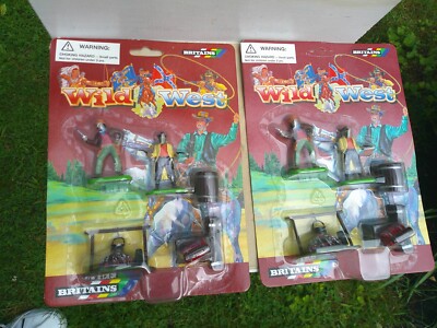 Britains Ltd Set #7419, 2x Wild West cowboys Deetail Series original Box plastic