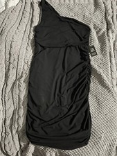 Express Womans One-Shoulder Black Dress, L, NWT