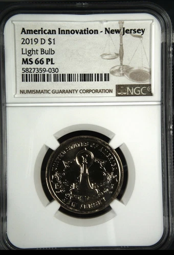 2019 D American Innovation New Jersey $1 Dollar Coin NGC MS 66 PL RARE  63:29