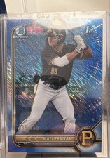 2022 Bowman - Chrome Prospects Matt Fraizer #BCP-91 Blue Shimmer Refractor /150