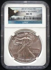 2014 American Silver Eagle $1 1oz Earle Releasses NGC MS70