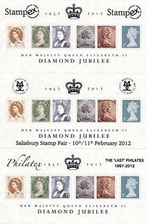 GB 2012 (FV £32 40) Tre diversi sovrastampati Diamond Jubilee M/S's MNH