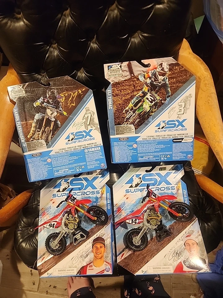 SX Supercross 1:10 Scale  Motorcycle #7 #14 #3  #94 1st Edition New In Case!!!!! - Image 2 of 3