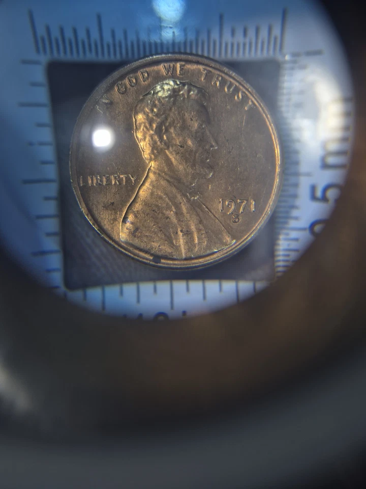1971 S Lincoln Memorial Cent/Penny, Circulated, G to VF Condition, #U123 - Image 3 of 4