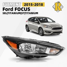 For 2015-2018 Ford Focus Halogen Headlight Black Wled Drl Passenger Right Side