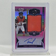 2024 Panini Certified Troy Franklin Freshman Fabric Mirror Signatures Pink /299