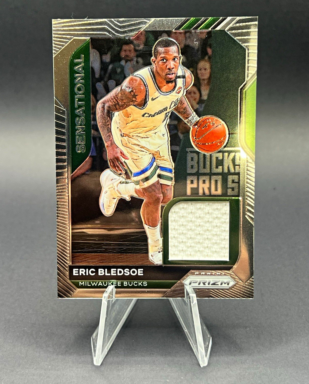 2020-21 Panini Prizm Eric Bledsoe Sensational Swatches SSW-EBL Game Used