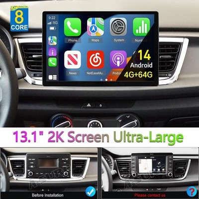 8-Core 13.1'' 2K Android14 Car Stereo +4G LTE For Kia Rio 2018-2023 Apple CarPlay