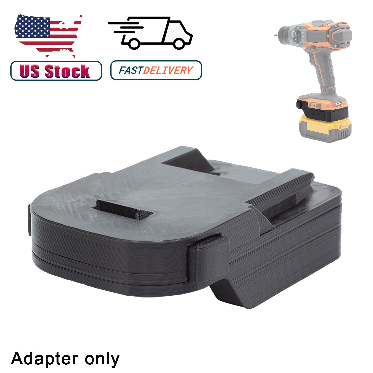 Adapter For Dewalt 20V Li-ion Battery To For Ridgid/AEG 18v Power Tools US