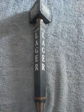 VINTAGE 3-SIDED SAMUEL ADAMS BOSTON LAGER WOODEN BEER TAP HANDLE (14")