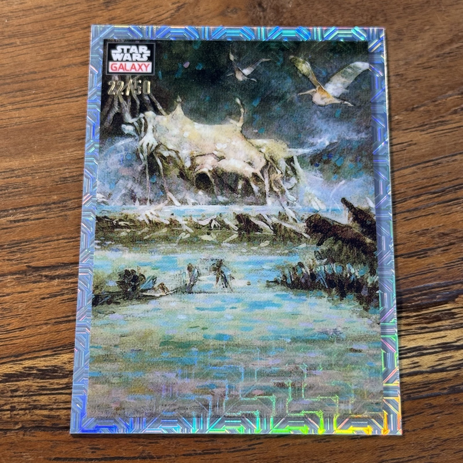 Yoda's Hut 2023 Topps Star Wars Galaxy Chrome MOJO 22/50 Refractor Card #15