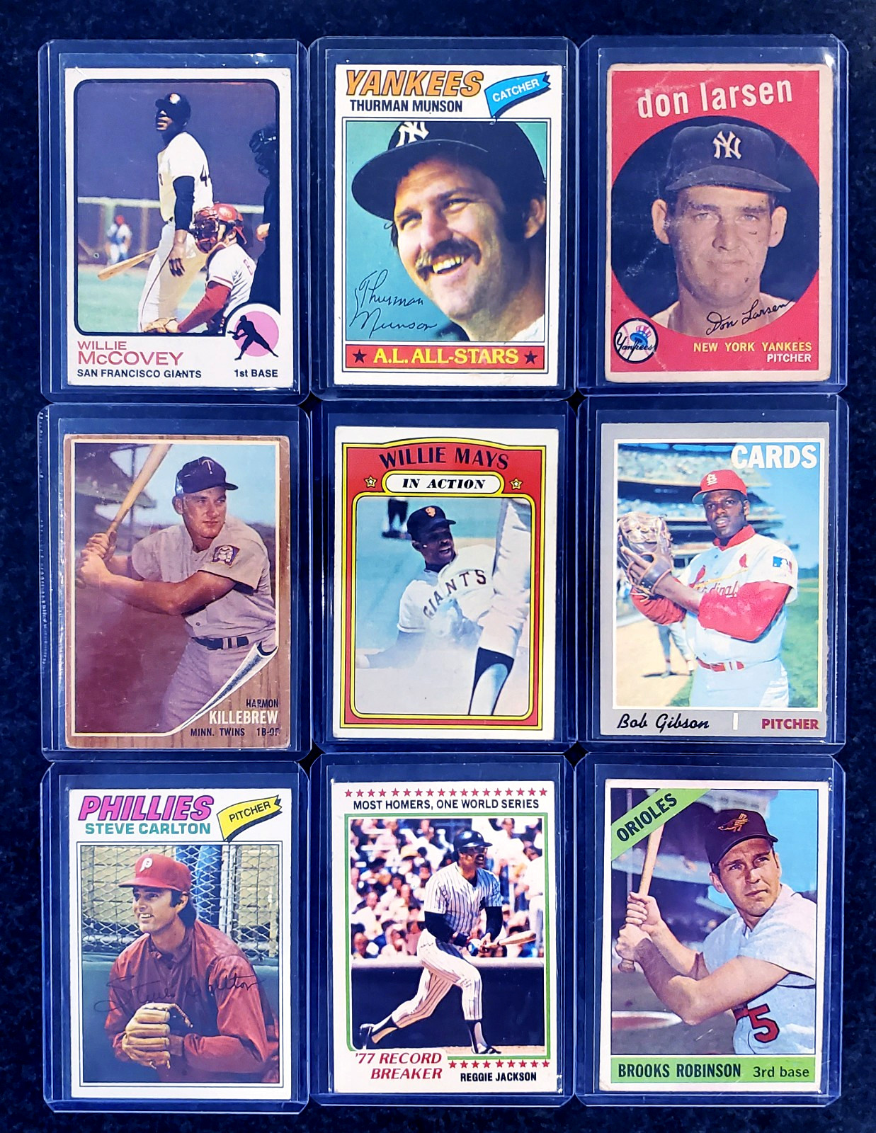 Vintage Baseball Lot 50s 60s 70s HoFers Aaron Mays Reggie Brooks, 50 Cards