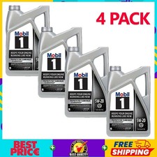 4-Pack Mobil 1 Advanced 5W-20 Full Synthetic Motor Oil 5 Quart Engine Life NIB 23.41 per gallon