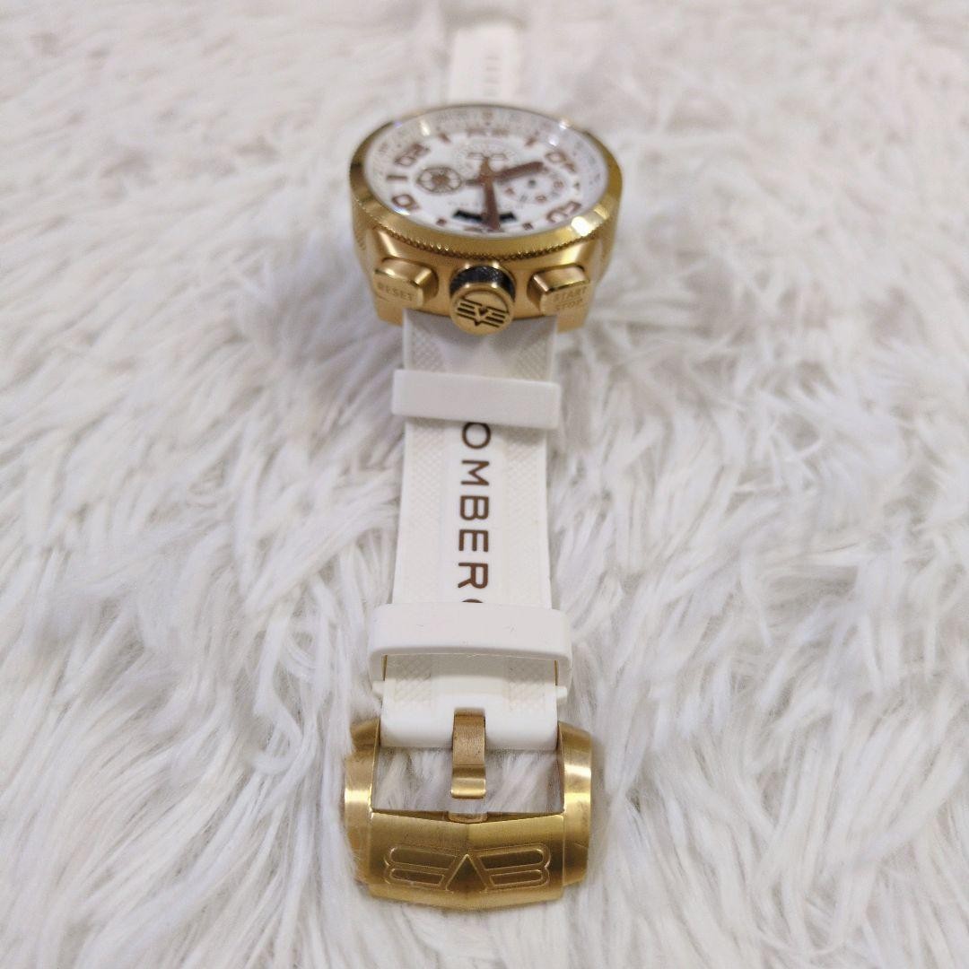 BOMBERG BOLT-68 Quartz Chronograph Watch Gold 100m Water Stainless