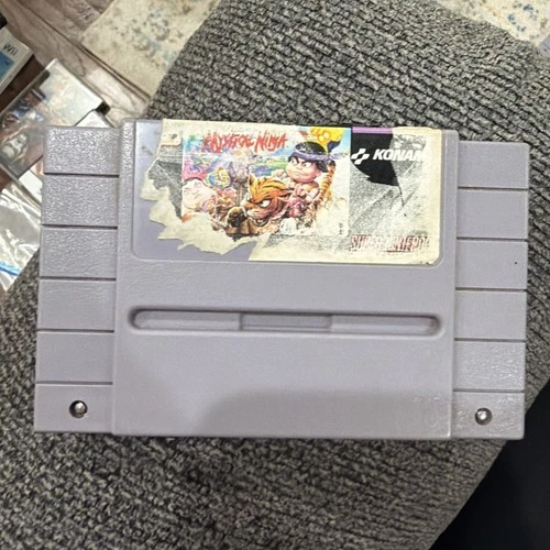 THE LEGEND OF MYSTICAL NINJA SUPER NINTENDO GAME CARTRIDGE ONLY LABEL DAMAGE