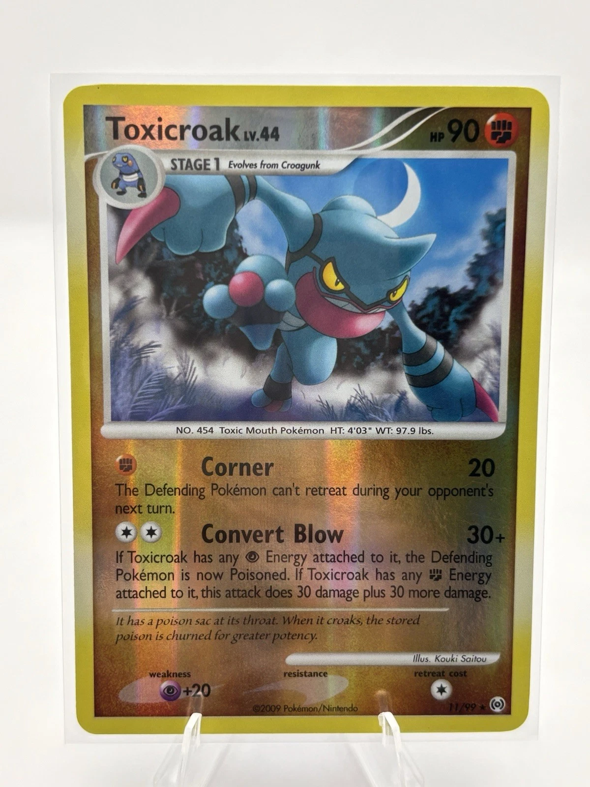 2009 Pokemon Platinum Arceus Toxicroak Reverse Holo 11/99