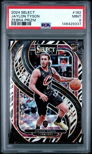 2024-25 Panini Select Jaylon Tyson #182 Zebra Prizm Premier Level PSA 9 🔥🔥🔥