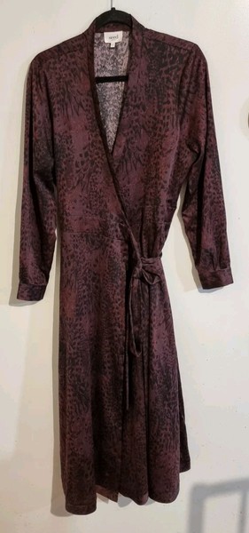 Seed Heritage Satin Maxi Wrap Dress Size 14 VGC