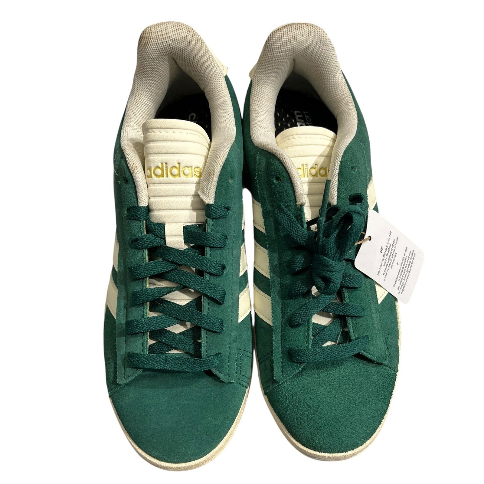Adidas Grand Court TD Lifestyle Court Casual Green Suede Shoes ID8853 Womens 8 thumbnail 2