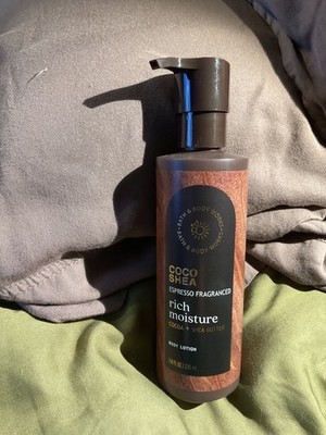 bath body works coco shea espresso body lotion 7.8 fl oz new