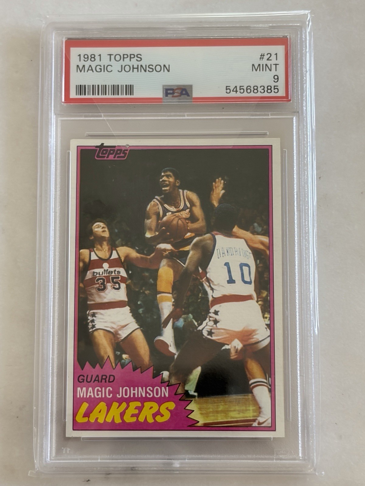 1981 Topps #21 Magic Johnson PSA 9 MINT HOF LA Lakers Centered RAZOR SHARP 🔥