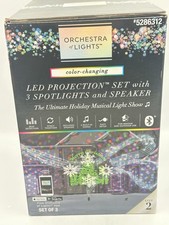 Gemmy Orchestra of Lights LED Projection Set w/ 3 Spotlights  Speaker 5286312