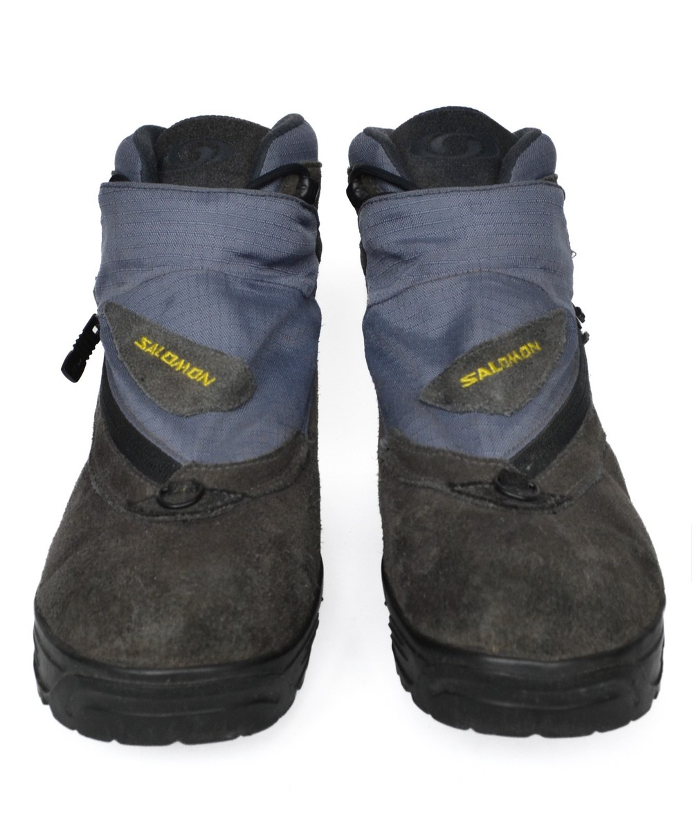 Vintage Mens SALOMON Boots Adventure 7 GTX Suede Brown Blue Lace