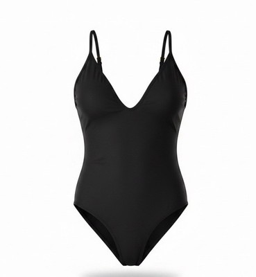 Fashion Nova Womens Black 1-Piece Swimsuit Valerie Deep Scoop Size L